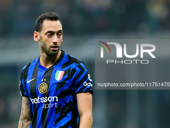 Hakan Calhanoglu of FC Internazionale looks on during the UEFA Champions League 2024/25 League Phase MD4 match between FC Internazionale and...