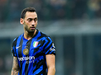 Hakan Calhanoglu of FC Internazionale looks on during the UEFA Champions League 2024/25 League Phase MD4 match between FC Internazionale and...