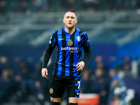 Piotr Zielinski of FC Internazionale looks on during the UEFA Champions League 2024/25 League Phase MD4 match between FC Internazionale and...