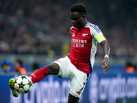 Bukayo Saka of Arsenal during the UEFA Champions League 2024/25 League Phase MD4 match between FC Internazionale and Arsenal at Stadio San S...