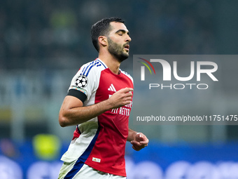 Mikel Merino of Arsenal looks dejected during the UEFA Champions League 2024/25 League Phase MD4 match between FC Internazionale and Arsenal...