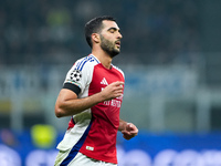 Mikel Merino of Arsenal looks dejected during the UEFA Champions League 2024/25 League Phase MD4 match between FC Internazionale and Arsenal...