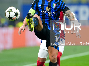 Lautaro Martinez of FC Internazionale during the UEFA Champions League 2024/25 League Phase MD4 match between FC Internazionale and Arsenal...