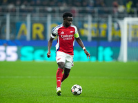 Bukayo Saka of Arsenal during the UEFA Champions League 2024/25 League Phase MD4 match between FC Internazionale and Arsenal at Stadio San S...