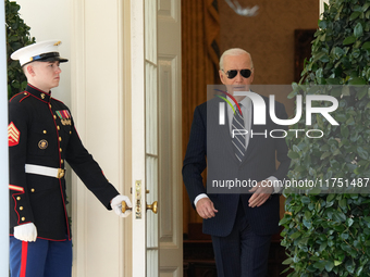 President Biden promises a smooth transition to President Trump during a speech in the White House Rose Garden in Washington, D.C., United S...