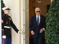 President Biden promises a smooth transition to President Trump during a speech in the White House Rose Garden in Washington, D.C., United S...