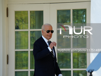 President Biden promises a smooth transition to President Trump during a speech in the White House Rose Garden in Washington, D.C., United S...