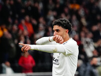 Omar Marmoush of Eintracht Frankfurt  celebrates the teams first goal during the Eurepa League Round 4 match between Eintracht Frankfurt v S...