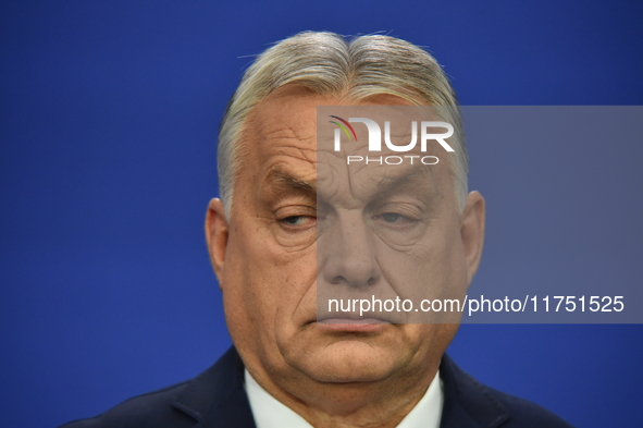 Viktor Orban, Prime Minister of Hungary, holds a joint press conference with Edi Rama, Prime Minister of Albania, after the 5th European Pol...