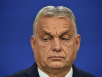 Viktor Orban, Prime Minister of Hungary, holds a joint press conference with Edi Rama, Prime Minister of Albania, after the 5th European Pol...