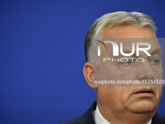 Viktor Orban, Prime Minister of Hungary, holds a joint press conference with Edi Rama, Prime Minister of Albania, after the 5th European Pol...