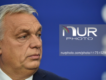 Viktor Orban, Prime Minister of Hungary, holds a joint press conference with Edi Rama, Prime Minister of Albania, after the 5th European Pol...