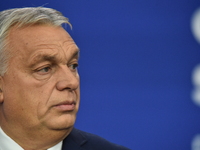 Viktor Orban, Prime Minister of Hungary, holds a joint press conference with Edi Rama, Prime Minister of Albania, after the 5th European Pol...