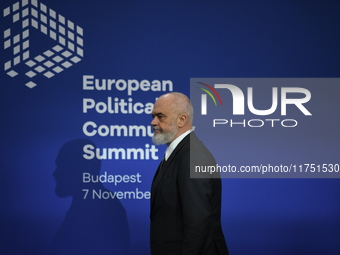 Edi Rama, Prime Minister of Albania, holds a joint press conference with Viktor Orban, Hungarian Prime Minister (not pictured), after the 5t...