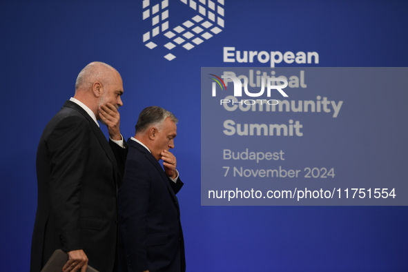 Viktor Orban, Hungarian Prime Minister, and Edi Rama, Prime Minister of Albania, hold a joint press conference at the 5th European Political...