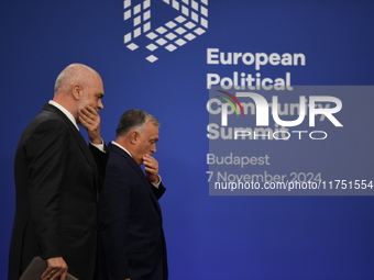 Viktor Orban, Hungarian Prime Minister, and Edi Rama, Prime Minister of Albania, hold a joint press conference at the 5th European Political...