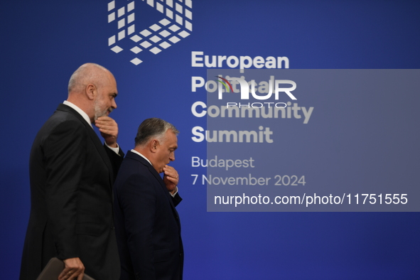 Viktor Orban, Hungarian Prime Minister, and Edi Rama, Prime Minister of Albania, hold a joint press conference at the 5th European Political...