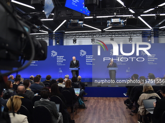 Viktor Orban, Hungarian Prime Minister, and Edi Rama, Prime Minister of Albania, hold a joint press conference at the 5th European Political...