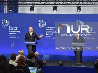 Viktor Orban, Hungarian Prime Minister, and Edi Rama, Prime Minister of Albania, hold a joint press conference at the 5th European Political...