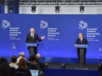 Viktor Orban, Hungarian Prime Minister, and Edi Rama, Prime Minister of Albania, hold a joint press conference at the 5th European Political...