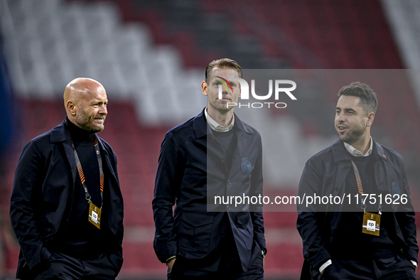 AFC Ajax Amsterdam goalkeeper trainer Jarkko Tuomisto, AFC Ajax Amsterdam assistant trainer Dave Vos, and AFC Ajax Amsterdam assistant train...