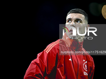 AFC Ajax Amsterdam goalkeeper Jay Gorter participates in the match between Ajax and Maccabi Tel Aviv at the Johan Cruijff ArenA for the UEFA...