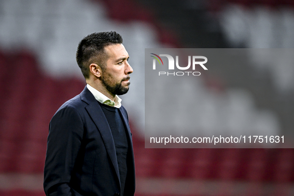 AFC Ajax Amsterdam trainer Francesco Fariolo is present during the match between Ajax and Maccabi Tel Aviv at the Johan Cruijff ArenA for th...