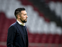 AFC Ajax Amsterdam trainer Francesco Fariolo is present during the match between Ajax and Maccabi Tel Aviv at the Johan Cruijff ArenA for th...