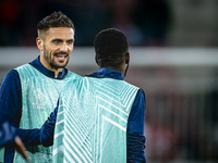 Fenerbahce forward Dusan Tadic plays during the match between AZ and Fenerbahce at the AFAS Stadium for the UEFA Europa League - League phas...