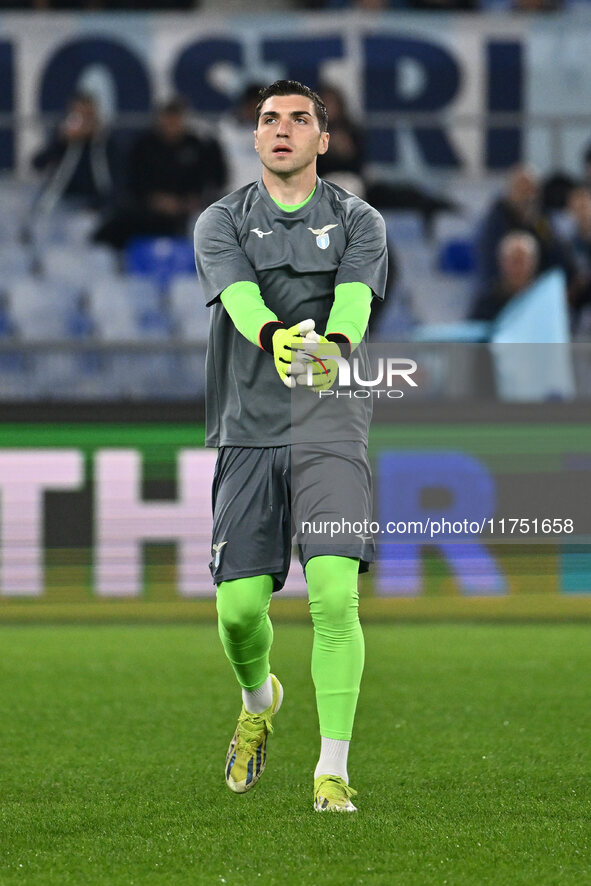 Christos Mandas of S.S. Lazio participates in the UEFA Europa League 2024/25 League Phase MD4 match between S.S. Lazio and F.C. Porto at Oly...