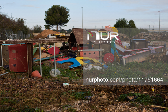 Devastating scenes from the Paiporta flood , Spain, on november 07, 2024. 