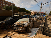 Devastating scenes from the Paiporta flood , Spain, on november 07, 2024. (