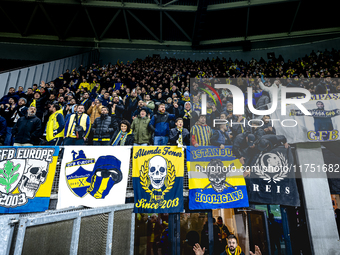 Supporters of Fenerbahce are present during the match between AZ and Fenerbahce at the AFAS Stadium for the UEFA Europa League - League phas...