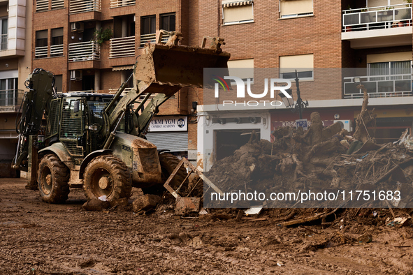 Devastating scenes from the Paiporta flood , Spain, on november 07, 2024. 