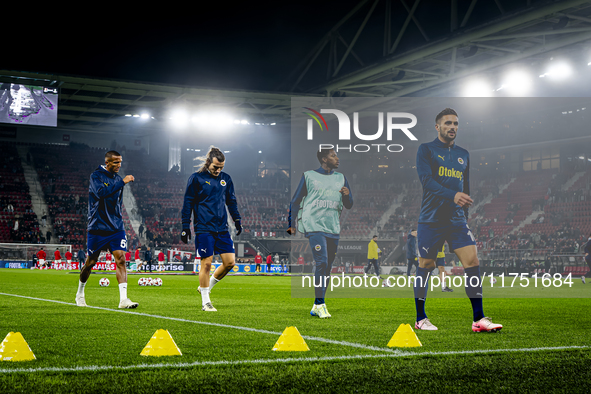 Dusan Tadic, Fenerbahce forward, warms up during the match between AZ and Fenerbahce at the AFAS Stadium for the UEFA Europa League - League...