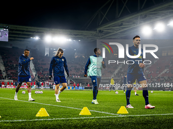 Dusan Tadic, Fenerbahce forward, warms up during the match between AZ and Fenerbahce at the AFAS Stadium for the UEFA Europa League - League...