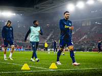 Dusan Tadic, Fenerbahce forward, warms up during the match between AZ and Fenerbahce at the AFAS Stadium for the UEFA Europa League - League...