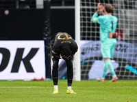 El Hadji Malick Diouf of SK Slavia Prague  with post game despair during the Eurepa League Round 4 match between Eintracht Frankfurt v SK Sl...