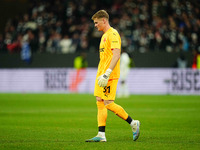 Antonin Kinsky of SK Slavia Prague  with post game despair during the Eurepa League Round 4 match between Eintracht Frankfurt v SK Slavia Pr...