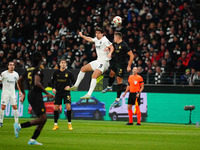 Igor Matanovic of Eintracht Frankfurt  heads during the Eurepa League Round 4 match between Eintracht Frankfurt v SK Slavia Prague at the De...