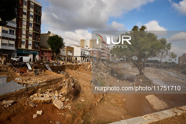 Devastating scenes from the Paiporta flood , Spain, on november 07, 2024. 