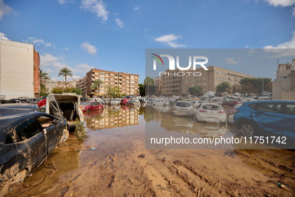 Devastating scenes from the Paiporta flood , Spain, on november 07, 2024. 