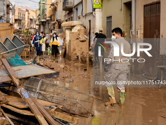 Devastating scenes from the Paiporta flood , Spain, on november 07, 2024. (