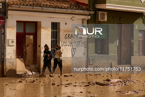 Devastating scenes from the Paiporta flood , Spain, on november 07, 2024. 