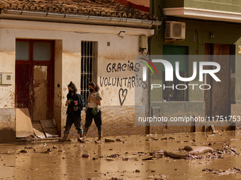 Devastating scenes from the Paiporta flood , Spain, on november 07, 2024. (