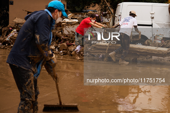 Devastating scenes from the Paiporta flood , Spain, on november 07, 2024. 