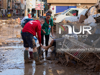 Devastating scenes from the Paiporta flood , Spain, on november 07, 2024. (