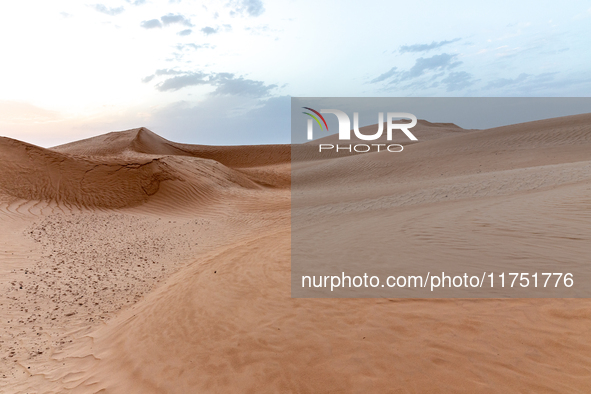 Dunes of Eastern Sahara desert are seen on a sunny day on October 30, 2024 near Douz, Tunisia. 