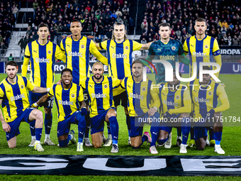 The Fenerbahce team poses for a photo during the match between AZ and Fenerbahce at the AFAS Stadium for the UEFA Europa League - League pha...