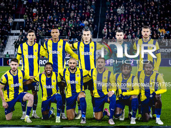 The Fenerbahce team poses for a photo during the match between AZ and Fenerbahce at the AFAS Stadium for the UEFA Europa League - League pha...